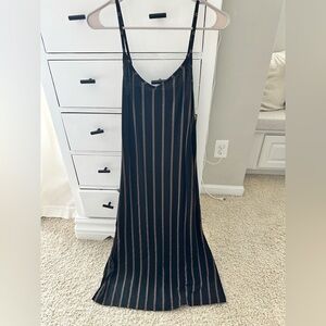 Roxy Black and Gold Striped Maxi Dress